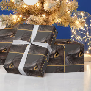 Cat Eye-Macro by Shirley Taylor Wrapping Paper