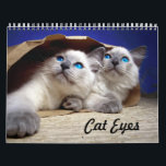 Cat Eyes Calendar<br><div class="desc">A beautiful gift of colour photography of cats and kittens close ups for the special cat lover for New Years. The brightly coloured eyes will keep one waiting for the next month to arrive. When the year is over,  frame the magnificent portraits and display on a favourite wall.</div>