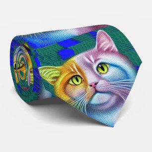 Cat Eyes Colourful Pattern Tie