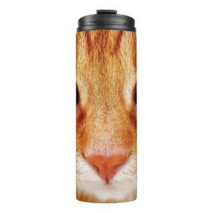 Cat Eyes Face Tiger mackerel red Cat Thermal Tumbler