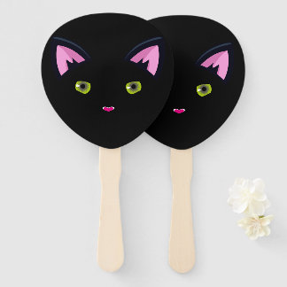 Cat eyes hand fan