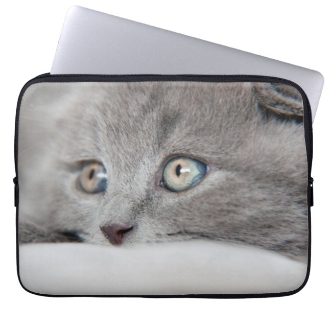 Cat Eyes Laptop Sleeve (Front)