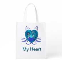 Cat eyes Reusable Grocery Bag