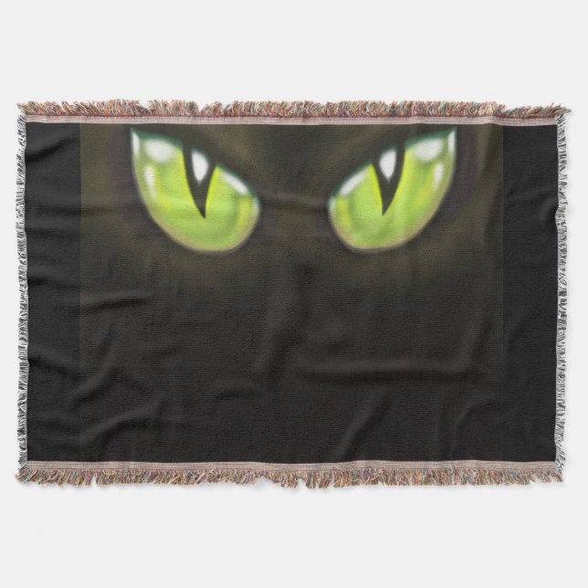 Cat Eyes Throw Blanket (Front)
