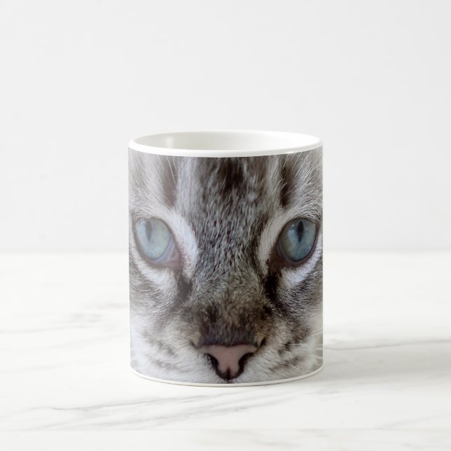 Cat Eyes White Coffee Mug (Center)