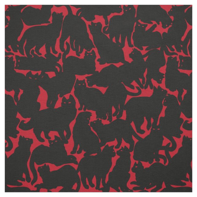 Cat Fabric Cat Lover Art Pattern Fabrics (Swatch)