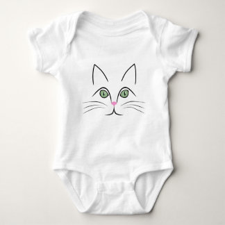 Cat face baby bodysuit