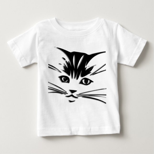Cat Face  Baby T  Shirt (Front)