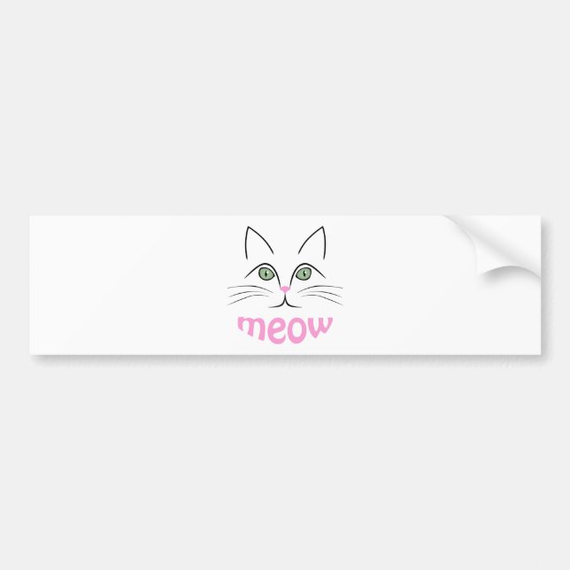 Cat face bumper sticker (Front)