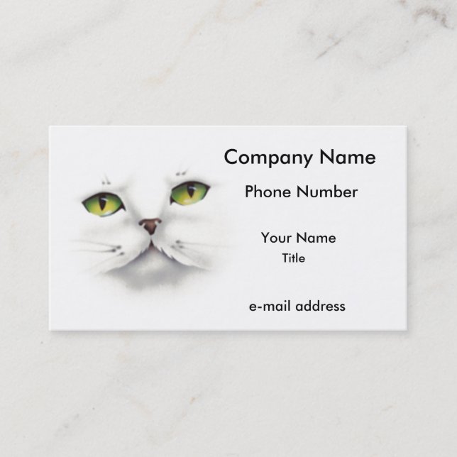 cat face business card (Front)