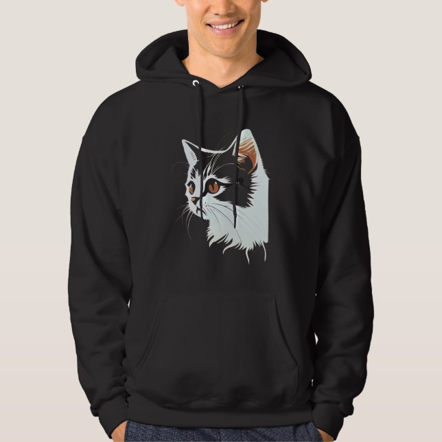 Cat Face  Cat  2 Hoodie (Front)
