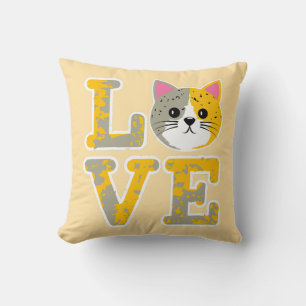Cat face cushion