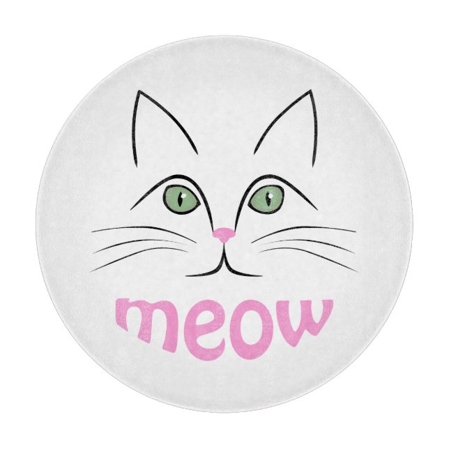 Cat face cutting board (Front)