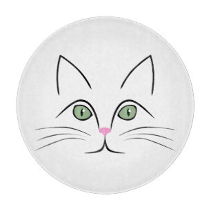 Cat face cutting board