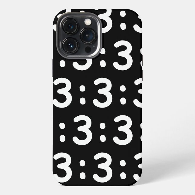 Cat Face Emoticon :3 Case-Mate iPhone Case (Back)