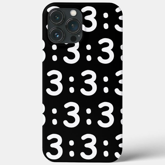 Cat Face Emoticon :3 Case-Mate iPhone Case (Back)