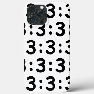 Cat Face Emoticon :3 iPhone 13 Pro Max Case