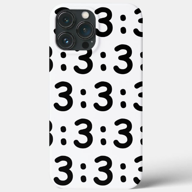 Cat Face Emoticon :3 Case-Mate iPhone Case (Back)