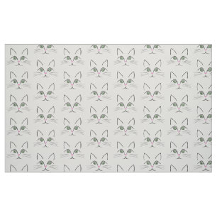 Cat face fabric