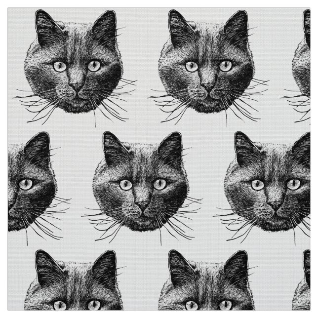 Cat Face Fabric (Swatch)