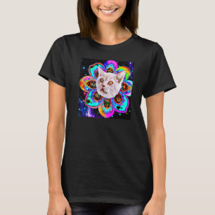 Cat face flower goofy kitten T-Shirt