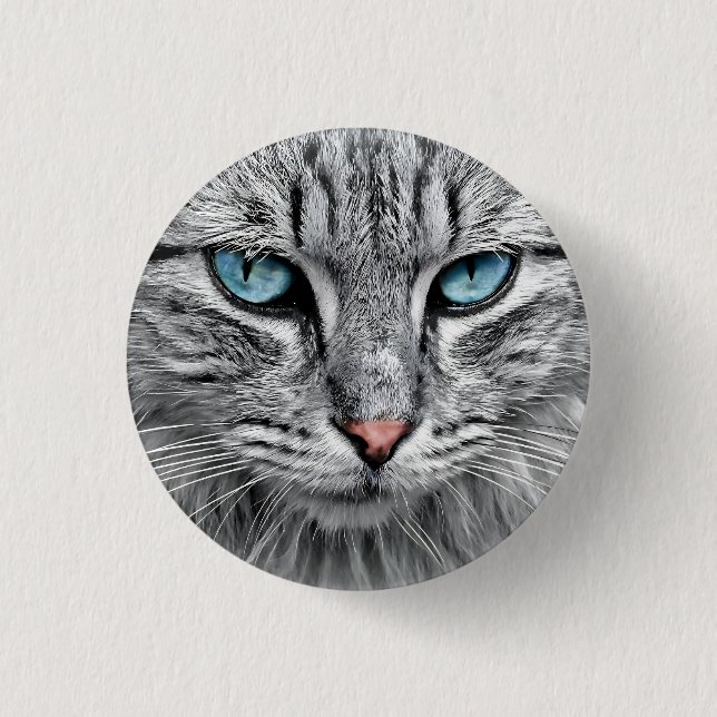 Cat Face Fractal Design-10682 3 Cm Round Badge (Front)