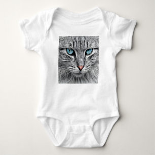 Cat Face Fractal Design-10682 Baby Bodysuit
