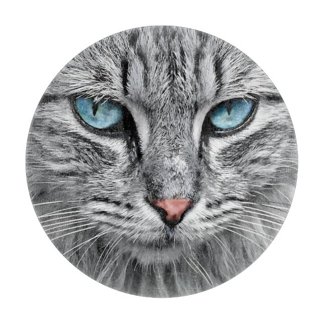 Cat Face Fractal Design-10682 Cutting Board (Front)