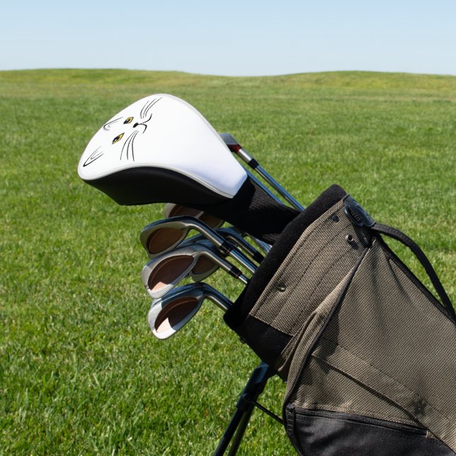 Cat Face Golf Head Cover (In Situ)