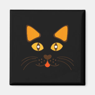Cat Face Head Funny Cute Halloween Costume Magnet