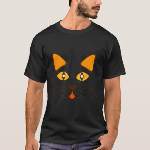 Cat Face Head Funny Cute Halloween Costume T-Shirt