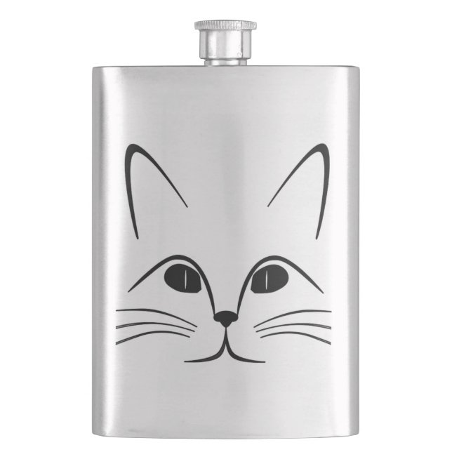 CAT FACE HIP FLASK (Front)