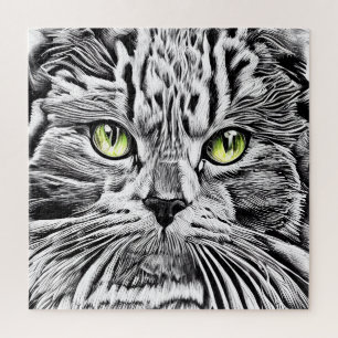 Cat face jigsaw puzzle