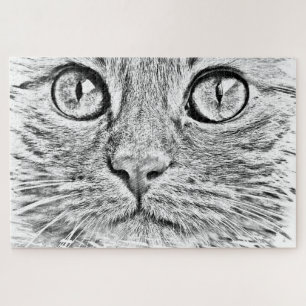 Cat Face Jigsaw Puzzle I Love Pets