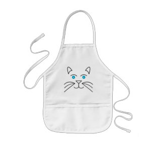 Cat face kids apron