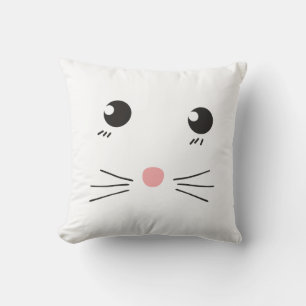 Cat face line drawing cushion