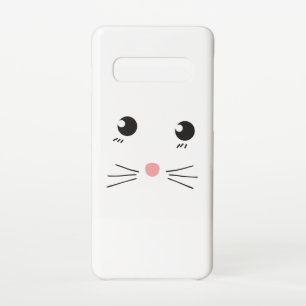 Cat face line drawing samsung galaxy case