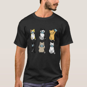 Cat Face Mask, Cute Pet Cats Lovers Gift Quarantin T-Shirt