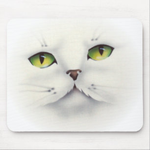 cat face mouse pad