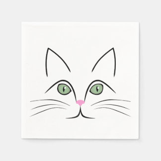 Cat face napkin