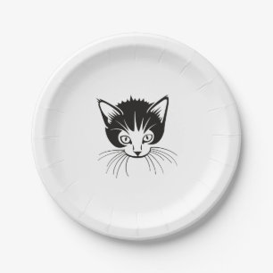 Cat Face Paper Plate