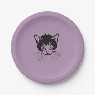 Cat Face Paper Plate