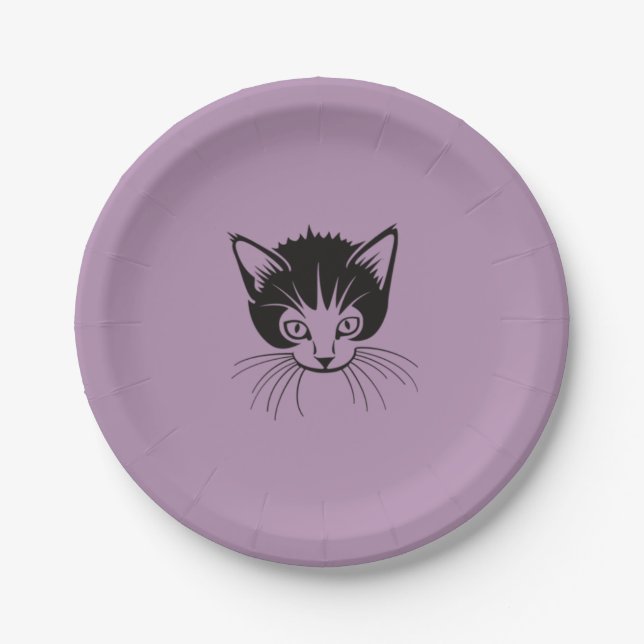 Cat Face Paper Plate (Front)