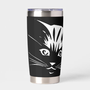 Cat face personalised insulated tumbler