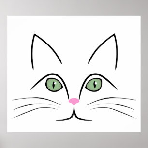 Cat face poster
