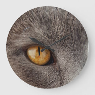 Cat Face Round Wall Clock