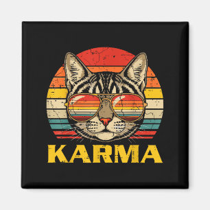 Cat Face Sungles Karma Funny Kitten Kitty Men Wome Magnet