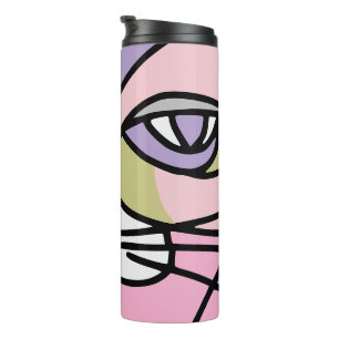 Cat face thermal tumbler