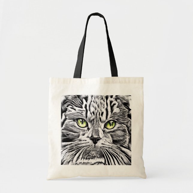 Cat face tote bag (Front)