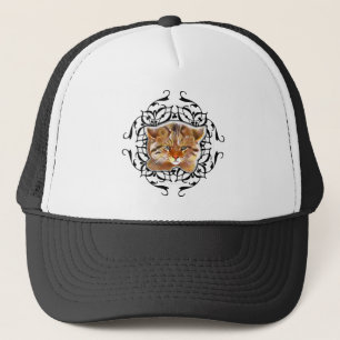 Cat face trucker hat